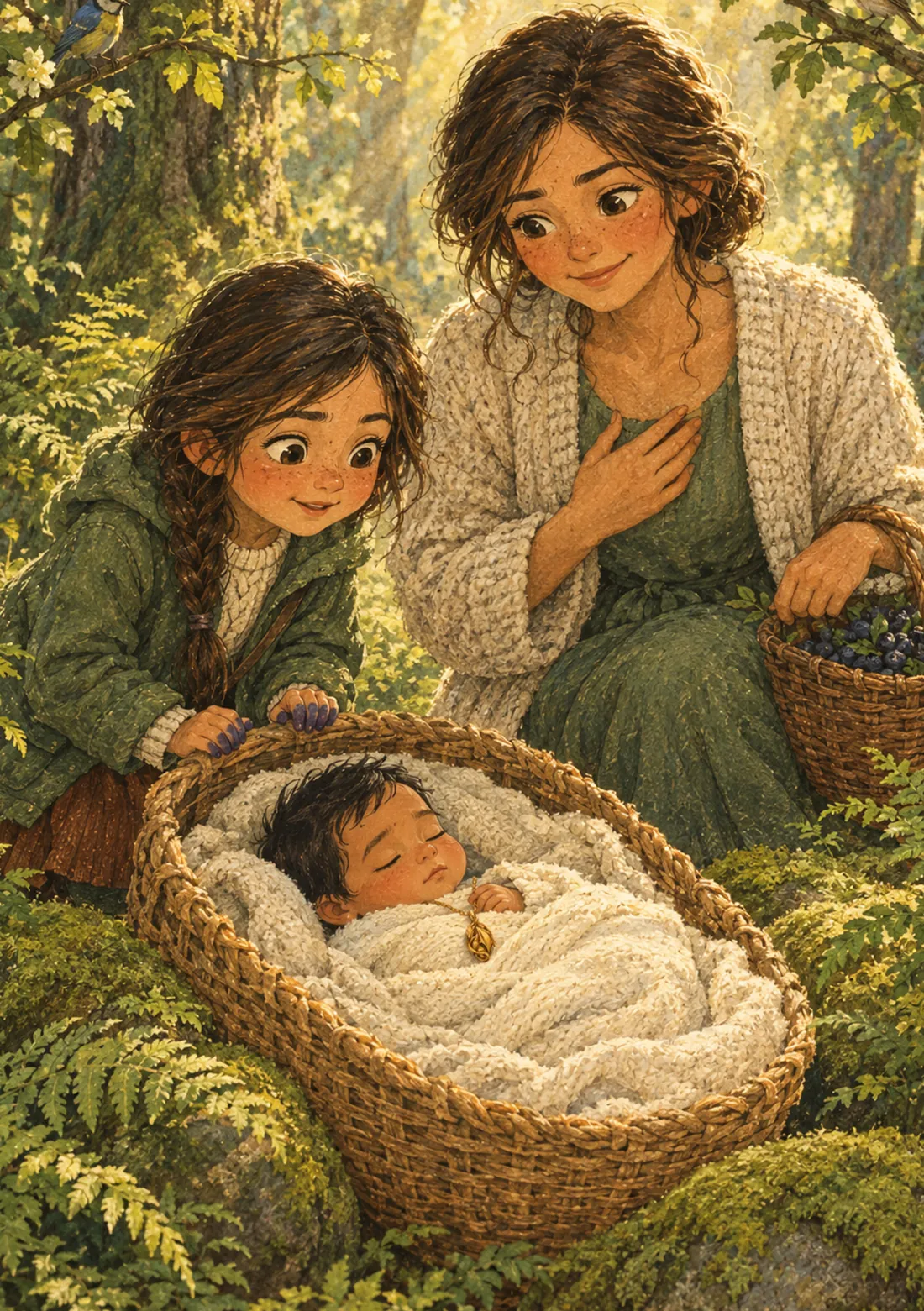 Page 6: the basket in the forest