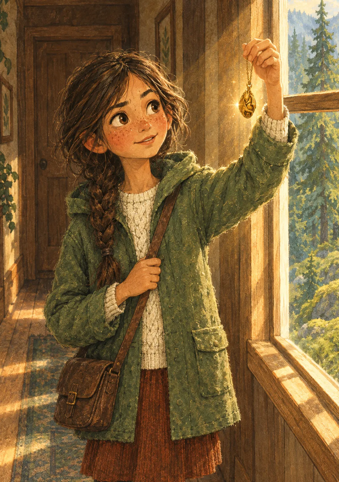 Page 10: Elva with the golden dragon at the window